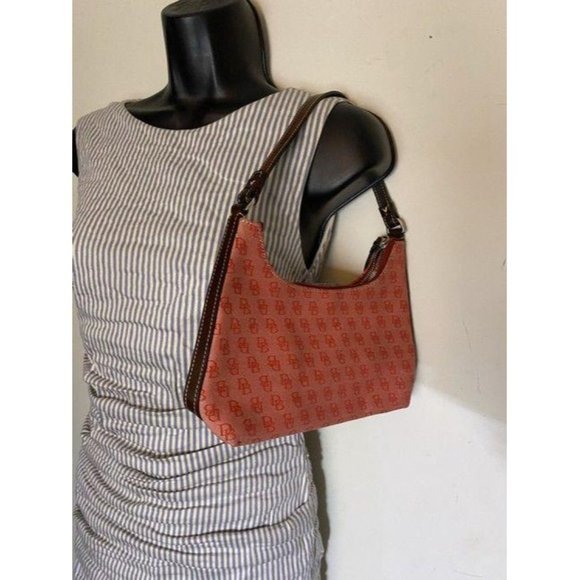Dooney and Bourke mini purse red fabric hobo bag - Picture 9 of 12